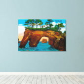 Elephant Rock aan de kust van Washington Canvas Afdruk (Insitu (Houten vloer))