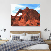 Elephant Rock, Valley of Fire Overton NV Landscape Canvas Afdruk (Insitu (Slaapkamer))