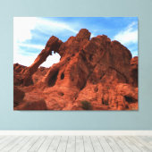 Elephant Rock, Valley of Fire Overton NV Landscape Canvas Afdruk (Insitu (Houten vloer))