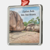 Elephant Rocks State Park Premium Square Ornament (Links)