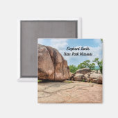 Elephant Rocks State Park Square Magnet Magneet (Voorkant / Achterkant)
