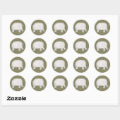 Elephant Ronde Sticker (Vel)