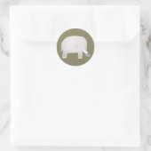 Elephant Ronde Sticker (Tas)