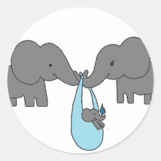 Elephant Ronde Sticker