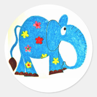 Elephant Ronde Sticker