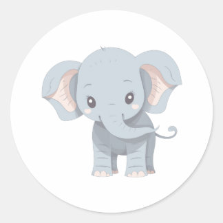 Elephant Ronde Sticker