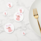 Eléphant rose C'est une fille Table Confetti (Groupe)