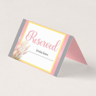 Éléphant Rose Doux - Carte Réservée Sourires de Ca