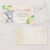 Eléphant rose mou - Carte de rabat de couche (Devant / Derrière)