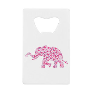Elephant-roze-harten (1) kredietkaart flessenopener