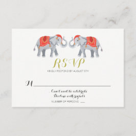 Elephant RSVP-kaart Kaart