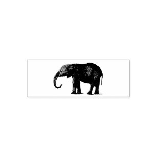  ELEPHANT RUBBER STAMP  ZELFINKTENDE STEMPEL
