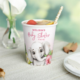 Elephant Safari Baby shower Papieren Bekers