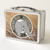 Elephant Safari Seal Wildlife Lunchbox (Voorkant)