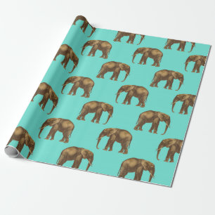 Elephant Safari Wildlife Cadeaupapier