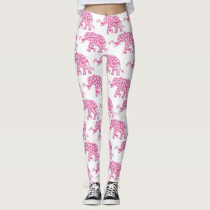 Elephant samengesteld uit roze harten leggings