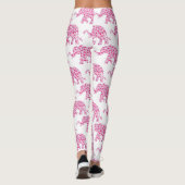 Elephant samengesteld uit roze harten leggings (Achterkant)