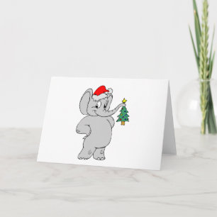 Elephant (Santa Hat) Feestdagen Kaart