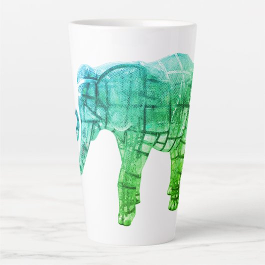 Elephant scculpture Latte Mok (Voorkant)