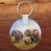 Elephant schilderij sleutelhanger (Voorkant)