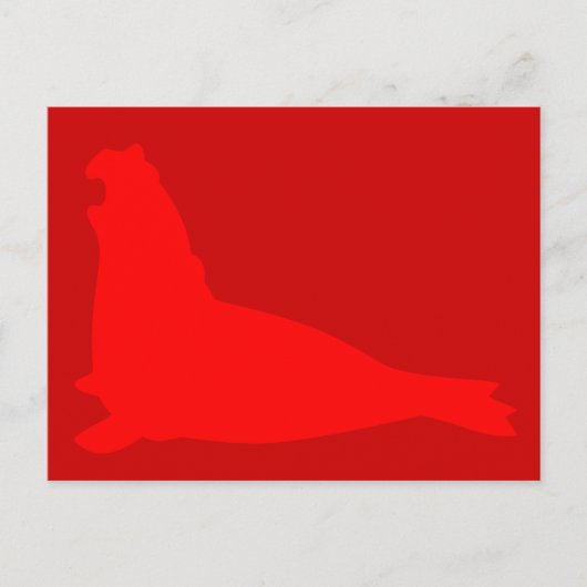 Elephant Seal Briefkaart Red (Voorkant)