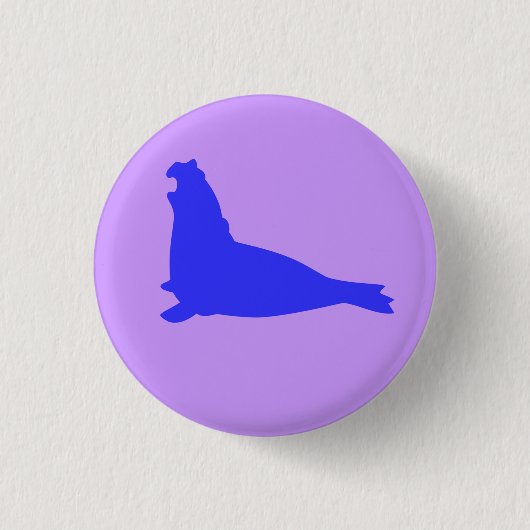 Elephant Seal Button Blue (Voorkant)