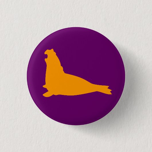 Elephant Seal Button Gold Paars (Voorkant)