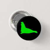 Elephant Seal Button Green Black (Voorkant /achterkant)