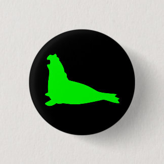 Elephant Seal Button Green Black