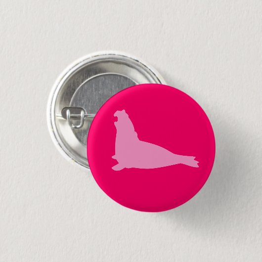 Elephant Seal Button Roze (Voorkant /achterkant)