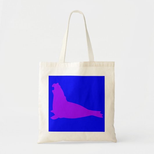 Elephant Seal Canvas tas Paars (Voorkant)