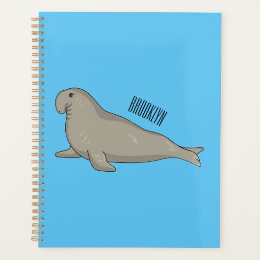 Elephant seal cartoon illustration (Devant)
