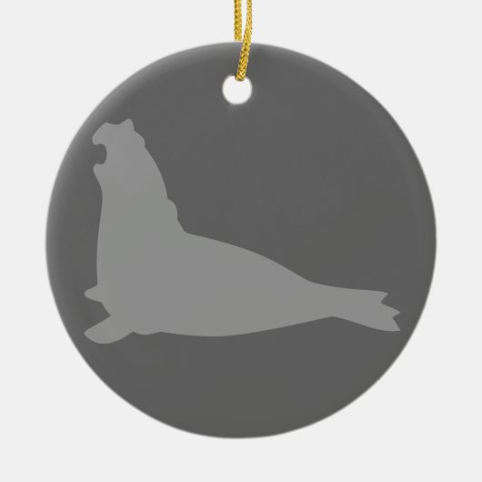 Elephant Seal Ornament Grey (Voorkant)