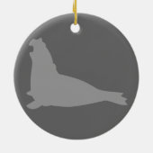 Elephant Seal Ornament Grey (Achterkant)
