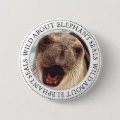 Elephant Seal Ronde Button 5,7 Cm (Voorkant)