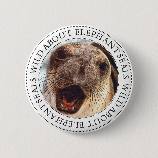 Elephant Seal Ronde Button 5,7 Cm (Voorkant)