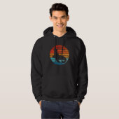 Elephant Seal Sunset Retro Vintage Hoodie (Voorkant volledig)