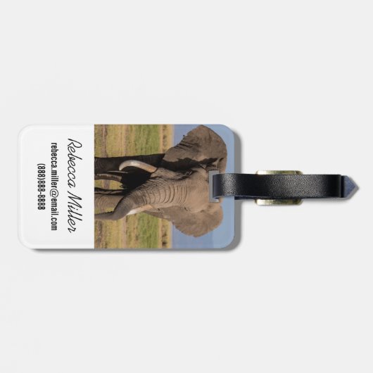 Elephant Searching Bagagelabel (Achterkant horizontaal)