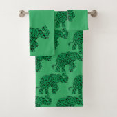 Elephant Shamrocks for St Patty's Day Bad Handdoek (Insitu)