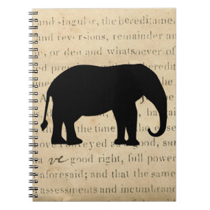 Elephant Silhouette  1860's Document Notitieboek