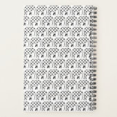 Elephant Simple Zwart en Wit Naam Planner (Achterkant)