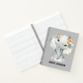 Elephant Sketch personaliseren Notitieboek (Binnen)