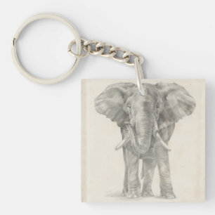 Elephant Sketch Sleutelhanger
