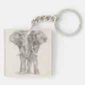 Elephant Sketch Sleutelhanger (Achterkant)