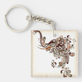 Elephant Sleutelhanger Abstract Spiral Artwork (Voorkant)