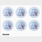 Elephant Speelgoed Blue Ronde Sticker (Vel)