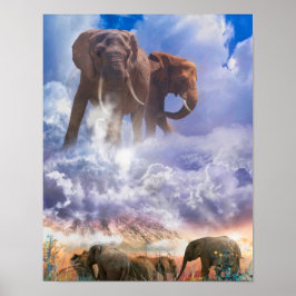ELEPHANT SPIRITS VAN Mount Kilimanjaro Poster