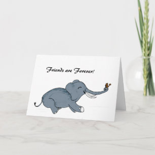 Elephant & Squirrel Friends Forever Kaart