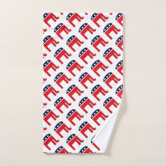Elephant stars stripes republikeins partijsymbool bad handdoek (Handdoek)