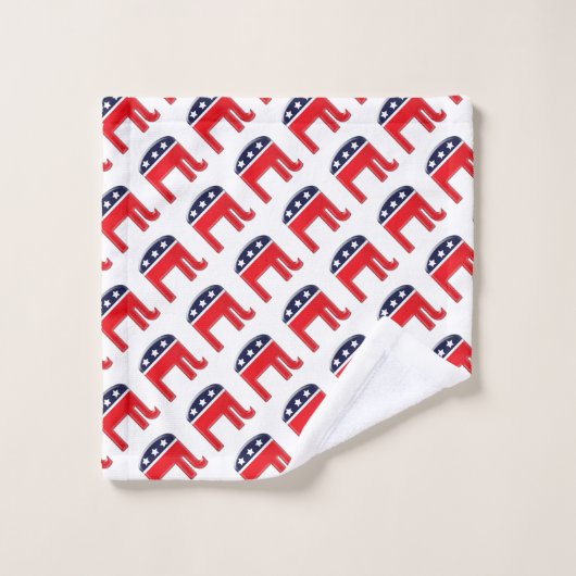 Elephant stars stripes republikeins partijsymbool bad handdoek (Wasdoekje)
